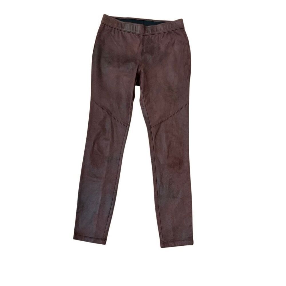 Free People Faux Suede Leggings Burgundy Wine Size 26